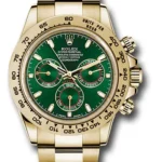 Rolex Daytona Green Stick Dial on Oyster Ref 116508 with New Style Card White  2018