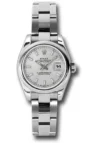 Rolex Datejust Lady Silver Index Dial on Oyster Ref 179160 with Card Old Green  2007