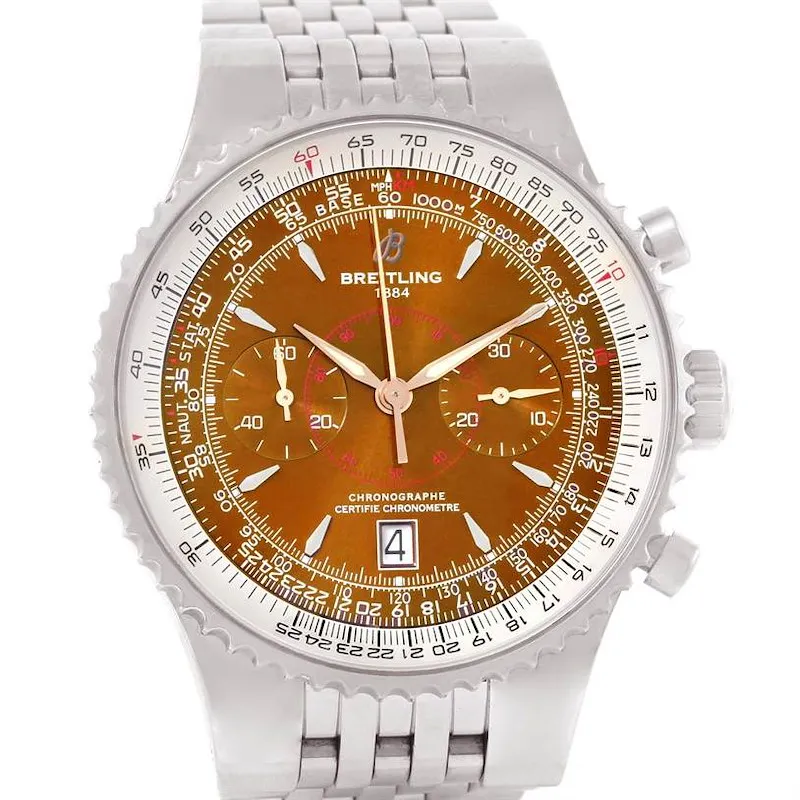 18304938_bvopwd38wej3ge2yix9b59im59i7.webp Breitling Montbrilliant Bronze Dial Ref A23340 - Image 1