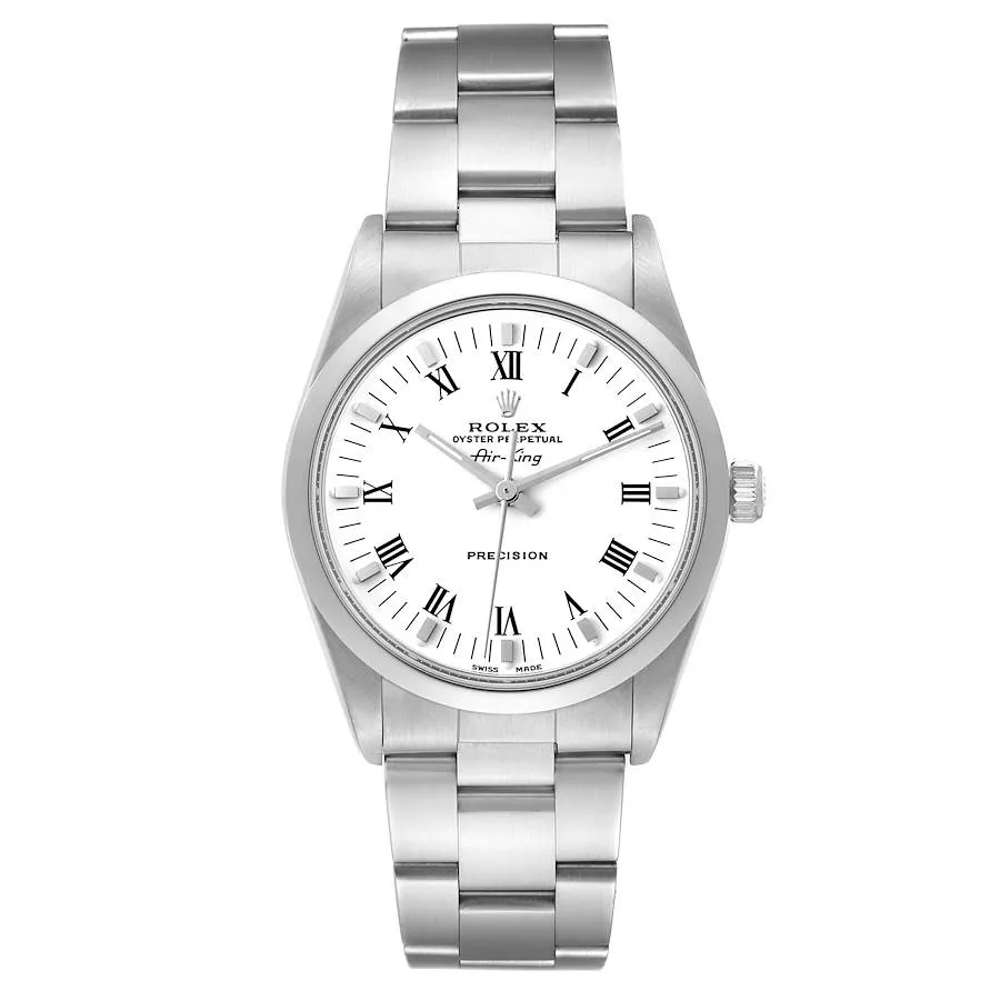18304959_kpf3kedlnj9s10jy8j007mozowto.webp Rolex Air-King White Roman Dial on Oyster Ref 14000 - Image 1