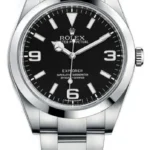Rolex Explorer I Black Dial on Oyster Ref 214270 with New Style Card White  2015