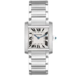 Cartier Tank Francaise Midsize White Roman Dial Ref 3751/WSTA0005