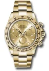 Rolex Daytona Champagne Index Dial on Oyster Ref 116508 with New Style Card White  2016