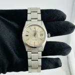 Rolex Datejust Silver Stick / Has Spots Dial on Folded Oyster Ref 1601
