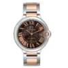 Cartier Ballon Blue Chocolate Brown Guilloche Dial Dial Ref 3001