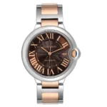 Cartier Ballon Blue Chocolate Brown Guilloche Dial Dial Ref 3001