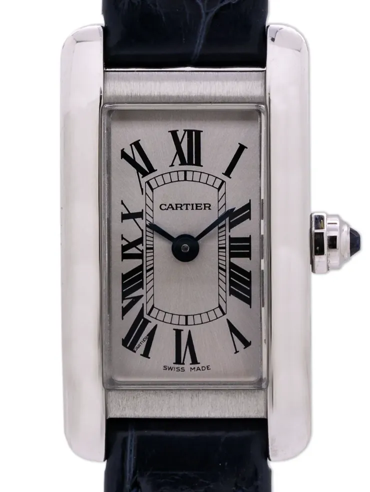 18305108_7c84o7xovuu2pndzhw88tix6em1u.webp Cartier Tank Americane Silver Roman Dial on Leather Ref 4056 with Card 2021 - Image 1