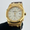 Audemars Piguet Royal Oak Selfwinding White Dial on Leather Strap Ref 15400OR.OO.D088CR.01 with Card  2019 - Image 3