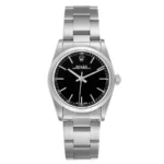 Rolex Oyster Perpetual  Black Dial on Oyster Ref 77080 with Papers