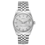 Rolex Datejust Silver Stick Dial on Folded Jubilee Bracelet Ref 1603