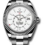 Rolex SkyDweller White Dial on Oyster Ref 326934 with New Style Card White  2019
