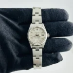 Rolex Oyster Perpetual Date Silver Stick Dial on Oyster Bracelet Ref 79190