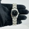 Rolex Oyster Perpetual Black Dial on Oyster Ref 77080 with Papers  2004 - Image 2