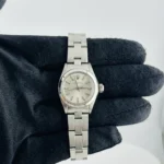 Rolex Oyster Perpetual Silver Stick Sigma Dial on Oyster Bracelet Ref 6718