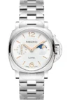 Panerai Luminor Due Luna White Dial on Stainless Steel Bracelet Ref PAM01301 with Card  2022