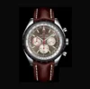 Breitling Chrono-Matic  Brown Dial on Leather Band Ref A14360 with Papers  2010