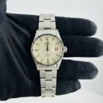 Rolex Oyster Perpetual Date Silver Stick / Has Spots Dial on Oyster Folded Bracelet Ref 6535