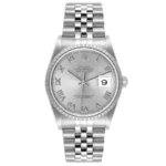 Rolex Datejust Grey / Roman Numerals Dial on D Link Jubilee Ref 16220
