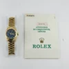 Rolex Datejust Lady President Blue Stick / Fading Dial on President Style Bracelet Ref 69178 with Papers  1994 - Image 7