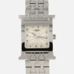 Hermes Heure H Ivory / Arabic Numerals Dial on Stainless Steel Bracelet Ref HH1.210