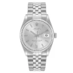 Rolex Datejust Silver Stick Dial on D-Link Jubilee Bracelet Ref 1601