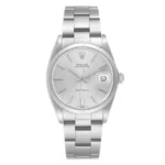 Rolex Oysterdate Precision Silver Stick Dial on Oyster Rivet Bracelet Ref 6694