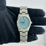 Rolex Air-King AM Ice Blue Diamond Dial on Oyster Bracelet Ref 14000