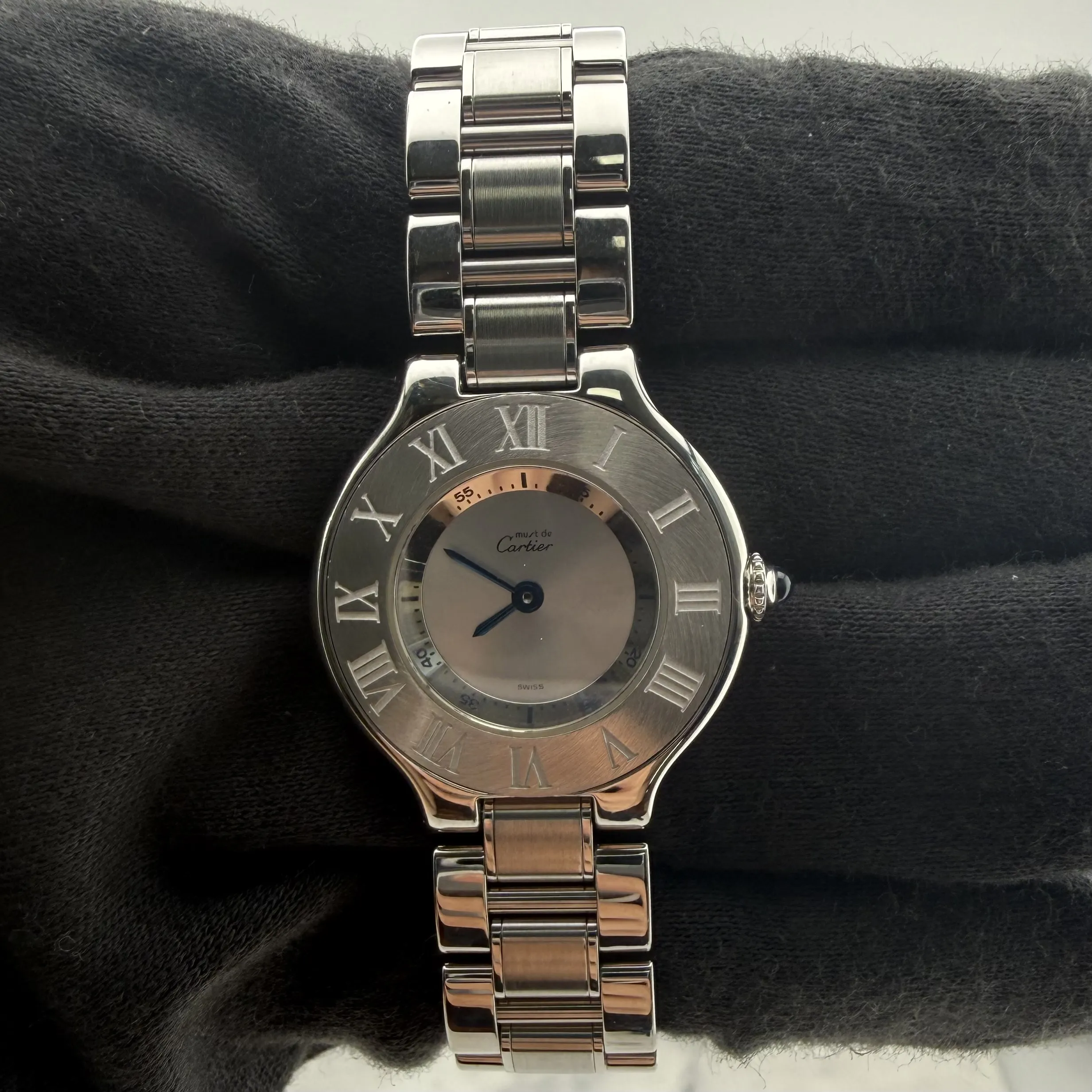 18344414_piwd5kvywr70i16cy5njv2k6lz2n.webp Cartier Must 21 Silver Dial on Ref 1340 - Image 1