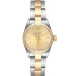 Rolex Oyster Perpetual Champagne Stick Dial on Oyster Bracelet Ref 67193