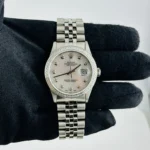 Rolex Datejust AM White MOP Diamond Dial on D-Link Jubilee Bracelet Ref 16014