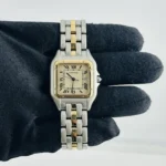 Cartier Panthere Off-White / Roman Numerals Dial on 2-Tone Bracelet Ref 8395/83083441 with Papers 1993