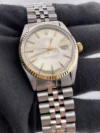 Rolex Datejust Silver Stick / Has Spots Dial on D-Link Jubilee Bracelet Steel Ref 1601 - Image 2