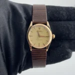 Rolex Oyster Perpetual Champagne Stick Dial on AM Leather Ref 6549