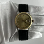 Rolex Datejust Champagne Stick Dial on AM Leather Ref 1601