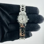 Hermes Clipper White MOP / Arabic Numerals Dial on Stainless Steel Bracelet Ref CL4.230