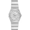 Omega Constellation Silver Diamond Factory Dial on Stainless Steel Bracelet Ref 123.15.24.60.52.001