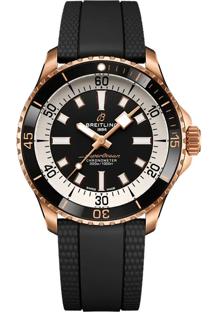 18348845_qs4xk96qbccgwnx9evxbhyeq8czl.webp Breitling Superocean Automatic Black Dial on Rubber Strap Ref R17375211B1S1 with Card 2026 - Image 1