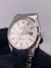 Rolex Datejust Silver Dial on D-Link Jubilee Bracelet Ref 16014 with Papers - Image 3