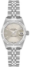 Rolex Oyster Perpetual Date Silver Stick Dial on Jubilee Ref 79190 with Papers