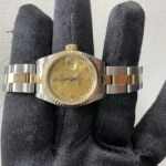 Rolex Datejust Gold Arabic Dial on Oyster Ref 69173 with Papers 1987