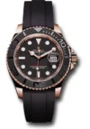 Rolex Yacht-Master 37 Matt Black Dial on Oysterflex Ref 268655 with New Style Card (White) 2018