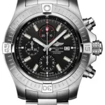 Breitling Super Avenger Chronograph B&P Black Dial on Bracelet Ref A13375101B1A1 with Card 2023