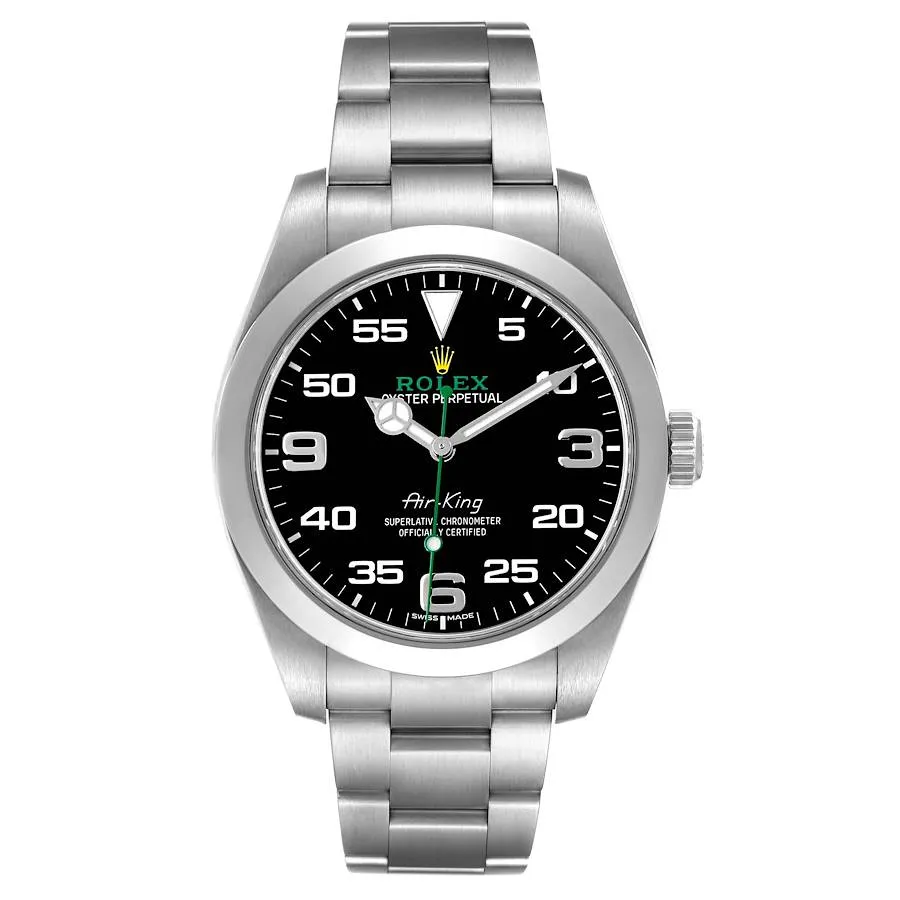 18350306_yte7sk94w41xuo9w44dmr6kzenoe.webp Rolex Air-King Black Dial on Oyster Bracelet Ref 116900 with New Style Card (White) 2019 - Image 1