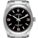 Rolex Oyster Perpetual Black Dial on Oyster Ref 116000 with New Style Card (White) 2015