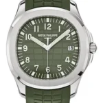 Patek Philippe Aquanaut Khaki Green Dial on Strap Ref 5168G-010 with Papers 2021