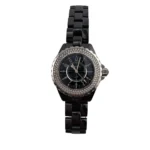 Chanel J12 Black Ceramic Black Dial on Ref H0949 with Card 2005
