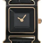 Hermes H Black Dial on Leather Ref HH1.270B with Papers