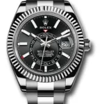 Rolex Sky Dweller Black Dial on Oyster Ref 326934 with New Style Card (White) 2018