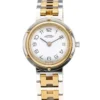Hermes Clipper White / Arabic Numerals Dial on 2-Tone Bracelet Ref CL3.240