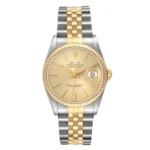Rolex Datejust Champagne Stick Dial on D-Link Jubilee Bracelet Ref 16013